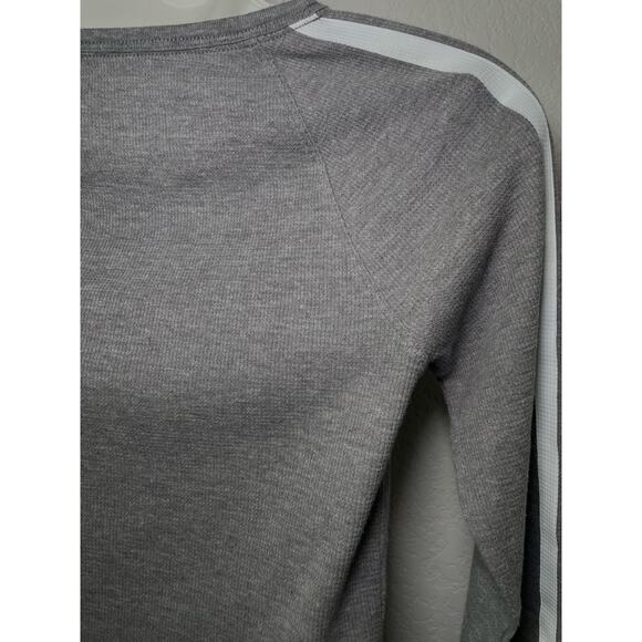 Victoria's Secret Pink Gray Sleep Shirt Waffle Style Long Sleeve Dog Logo SM - Picture 4 of 6